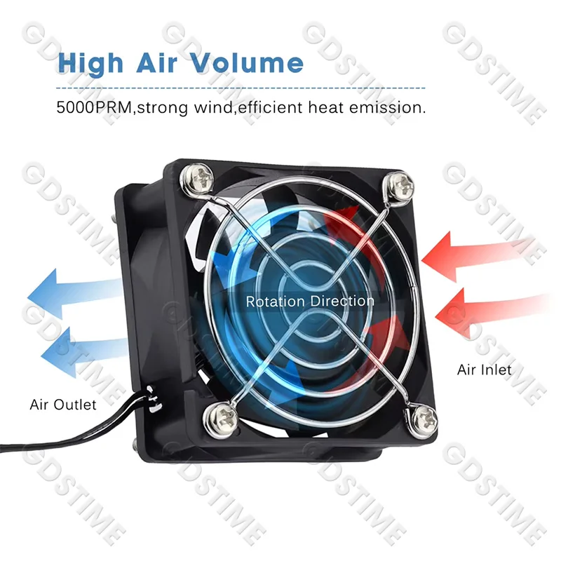 1Pcs 60mm 80mm 90m 120mm AC 110V 220V 240V 3 inch Dual Ball Plastic Universal Cooling Cooler PC CPU Fans Airflow For Computers - Image 3
