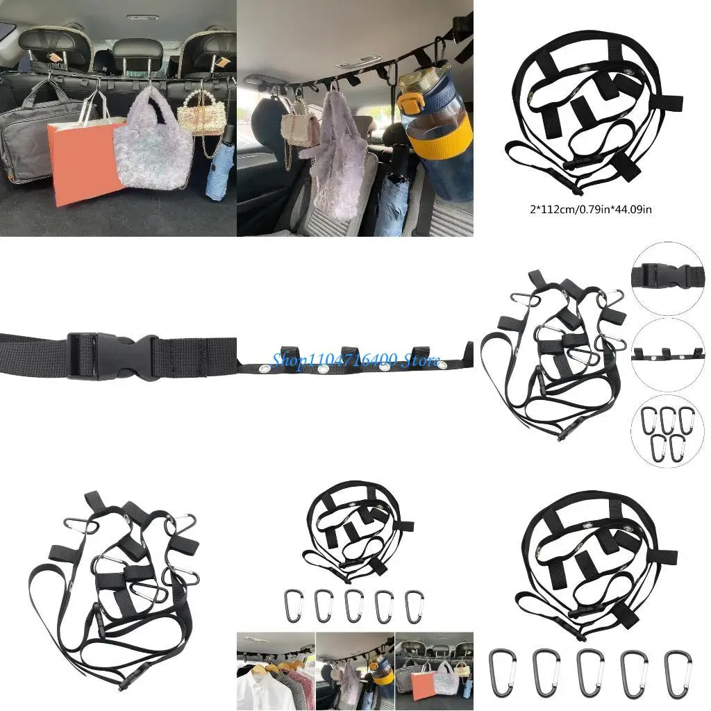 

y1gd Luggage Straps Adjustable Car Clothesline for Outdoor Travel Lashing Buckle Rope
