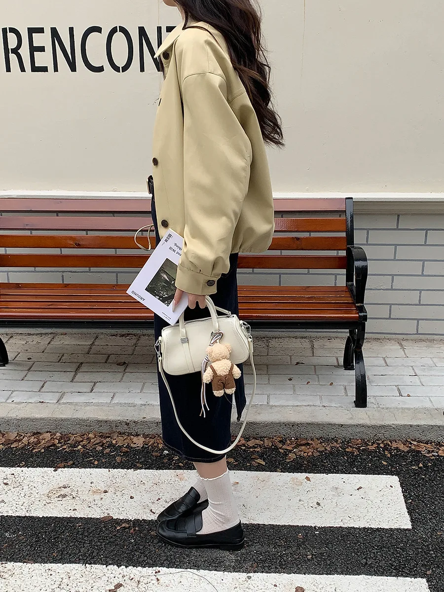 レディース 2025年冬 カジュアル ドローストリング ラペル PUレザー ジャケット 長袖コート スタイリッシュでファッショナブル