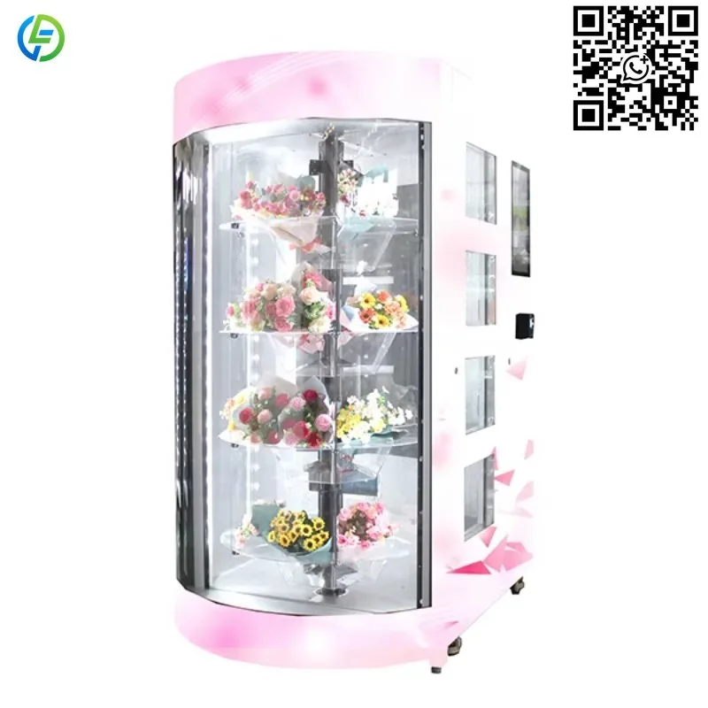 Customized Outdoor Cooling Vending  with 16-Fold Lockbox Fresh Flower Function SDK for Customization