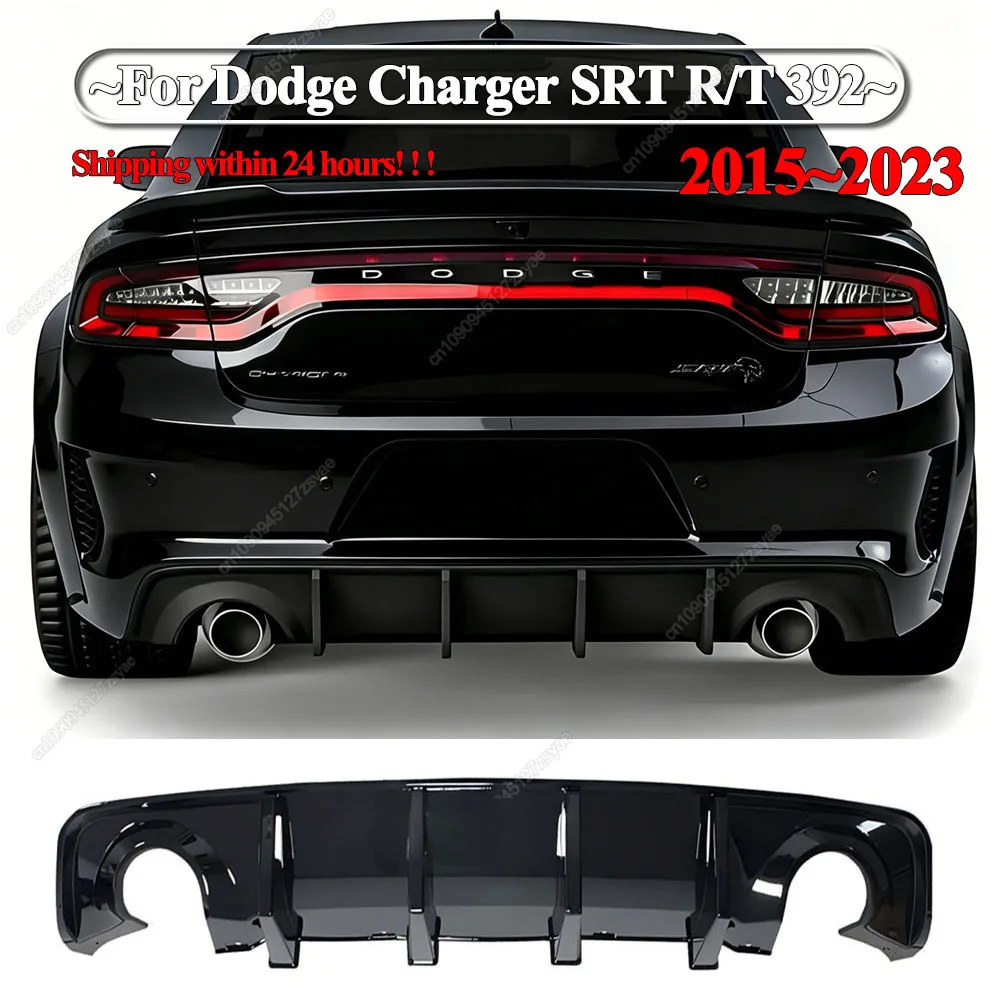 Difusor de Parachoques Trasero para Dodge Charger SRT 2015-2023 R/T 392 y SRT 2017-2018, Alerón, Piezas Exteriores para Auto, Kit de Carrocería, Tuning