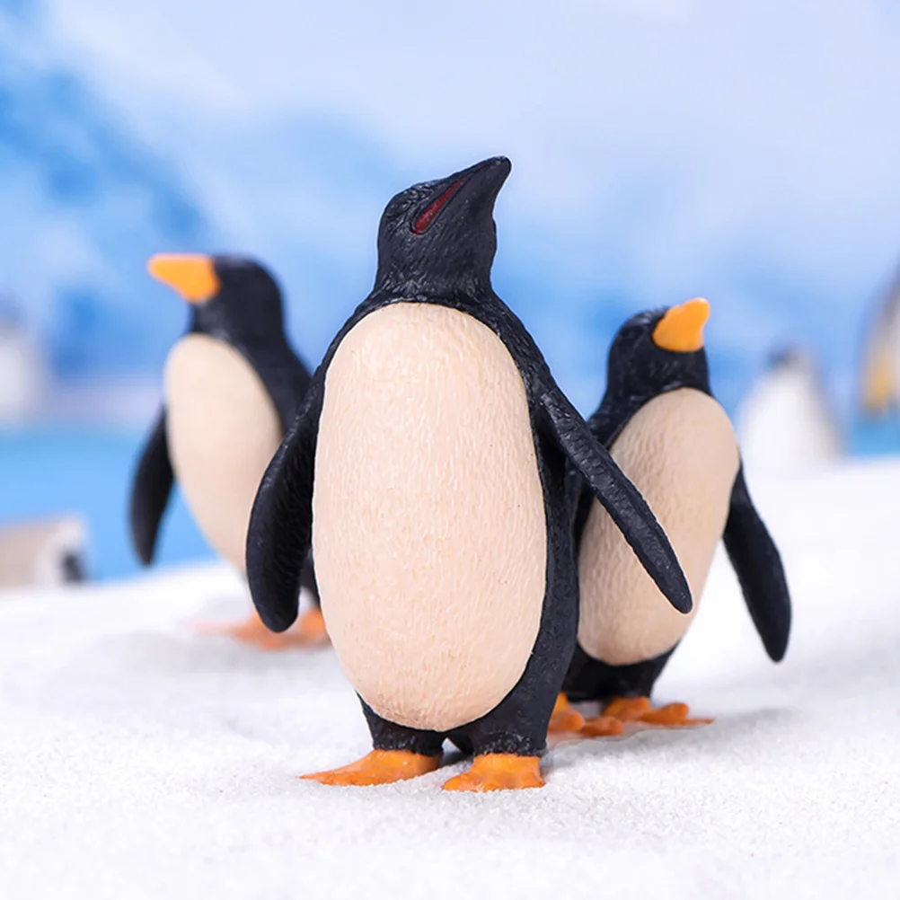 Simulation Penguin Father and Son Micro Landscape Crafts Model Toy Decor Animal Simulated Adornment