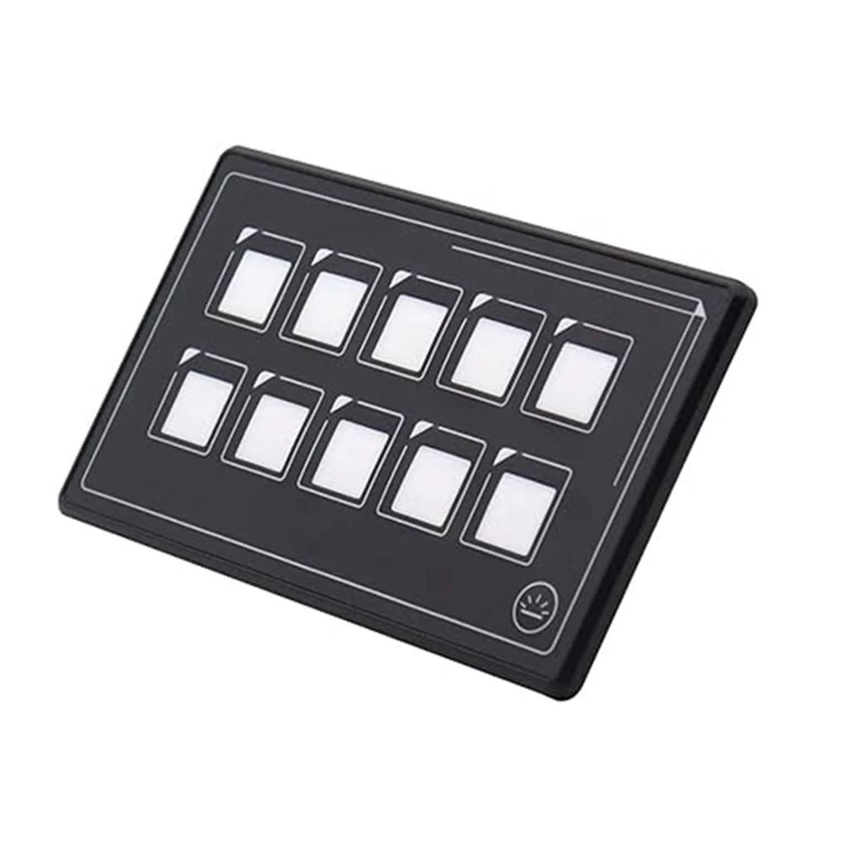 

10-Bit Bluetooth Switch Panel, Push Button Switch Auxiliary Panel, Touch Type Backlit Membrane Control Switch Box