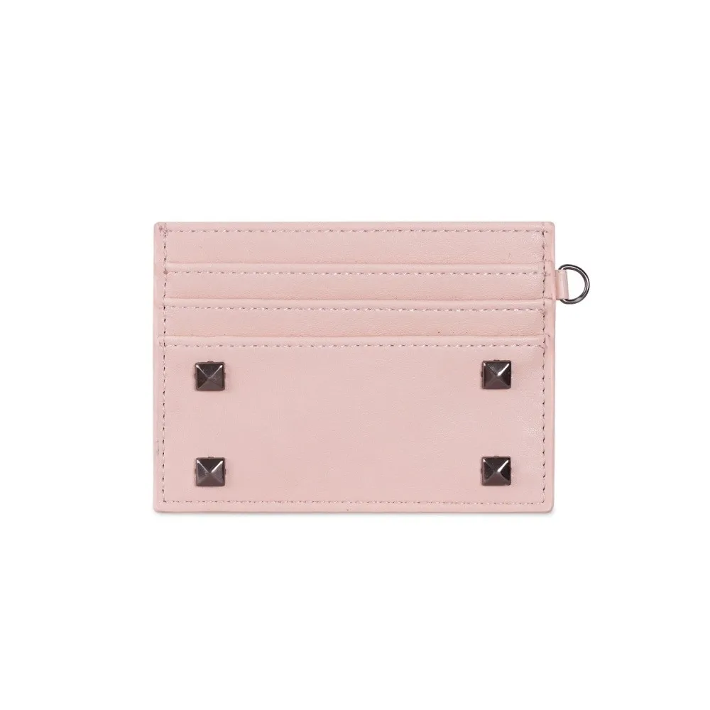 Mini Size Ultra Thin Card Bag Portable Minimalist Multiple Slots Card Holder Elegant Solid Color Rivet Coin Purse Everyday Carry