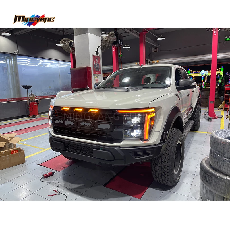 PP Plastic T6 T7 T8 Upgrade to F150 Raptor 2025 Facelift Car Bumper Accessories Bodykit for Ford Ranger 2012-2021 Body Kit