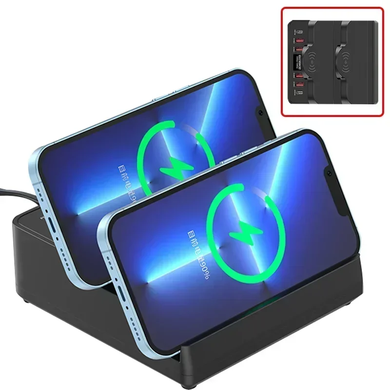 vikefon-110w-usb-c-急速充電ステーション-pd-qc30-pps-タイプ-c-急速充電デュアルワイヤレス充電器-iphone-15-14-pro-max-samsung用