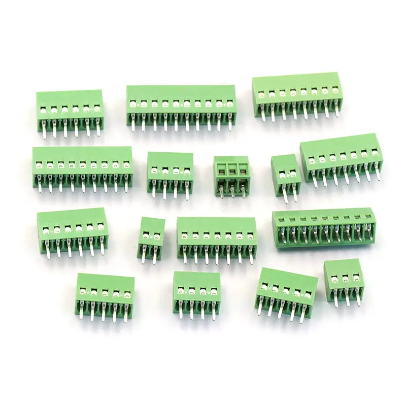 1PCS PCB Screw Terminal KF128-2.54 Pitch 2.54mm 2/3/4/5/6/7/8/10P Spliceable Plug-in PCB Screw Terminal Block Connector