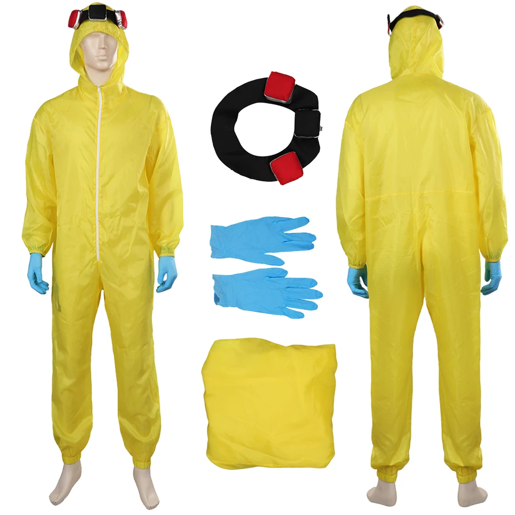 Disfraz de fantasía Walter para hombre, traje de Cosplay blanco, traje de juego Breaking Cos Bad, guantes de disfraz masculinos, trajes de juego de rol de Halloween