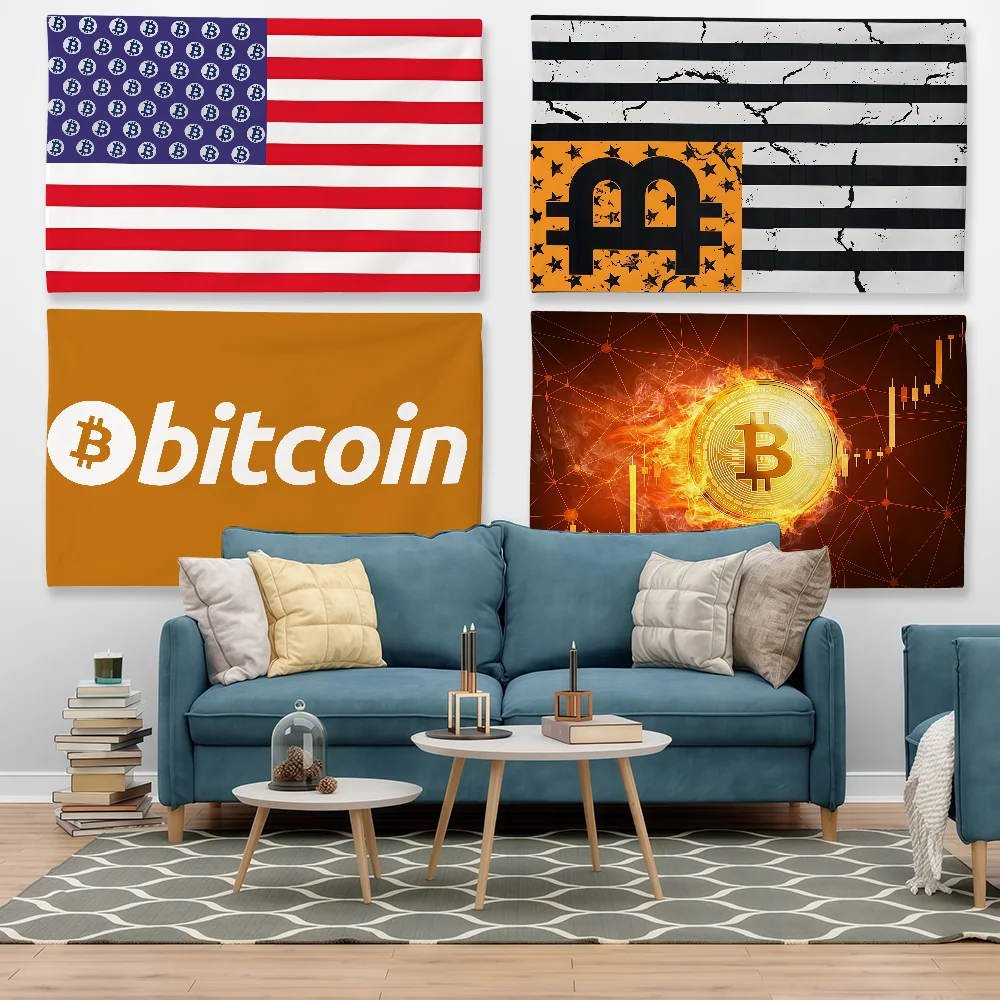 The Bitcoin Flag For Sports Matches  Games Parade Rally Holiday Festival Backyard Balcony Club Bar Decor