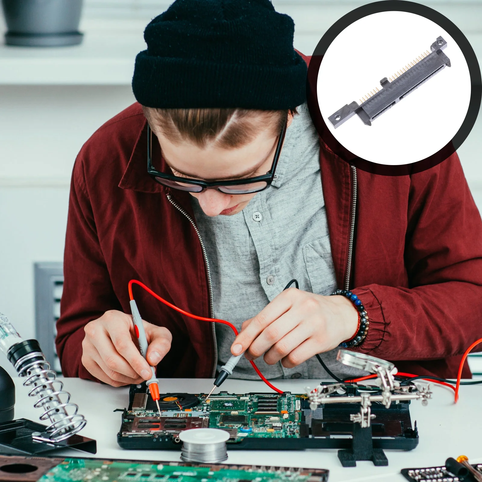 

Dv6000 Compatible Hard Drive Connector Interposer Adapter Laptop Replacement Repair Hard Disk Connector Adapter