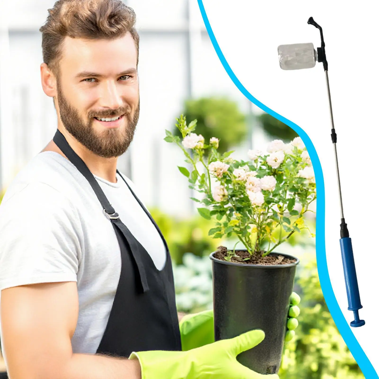 Flower Pollinator Tool Flower Pollen Powder Dispenser Adjustable Fast Even Agricultural Pollination Tool For Tomatoes Peppers