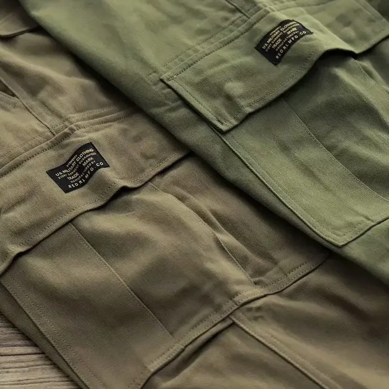 Men\'s Cargo Pants Korean Male Trousers Khaki Aesthetic Loose Straight Luxury Fashion Vintage High Quality Plus Size Baggy