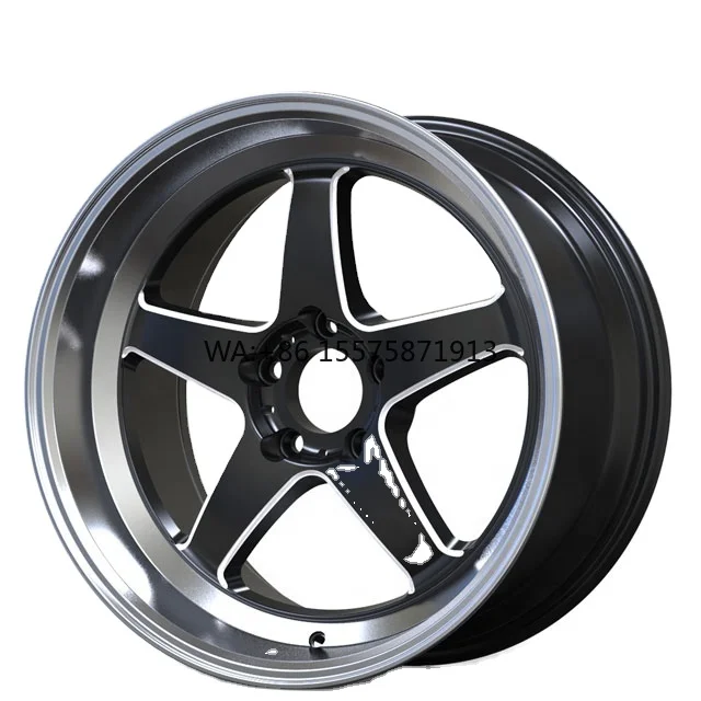 

Новые кованые диски CF 18x9 5J 100mm 5x114.3 для вторичного рынка, с черным полированным ободом, гарантия 3 года