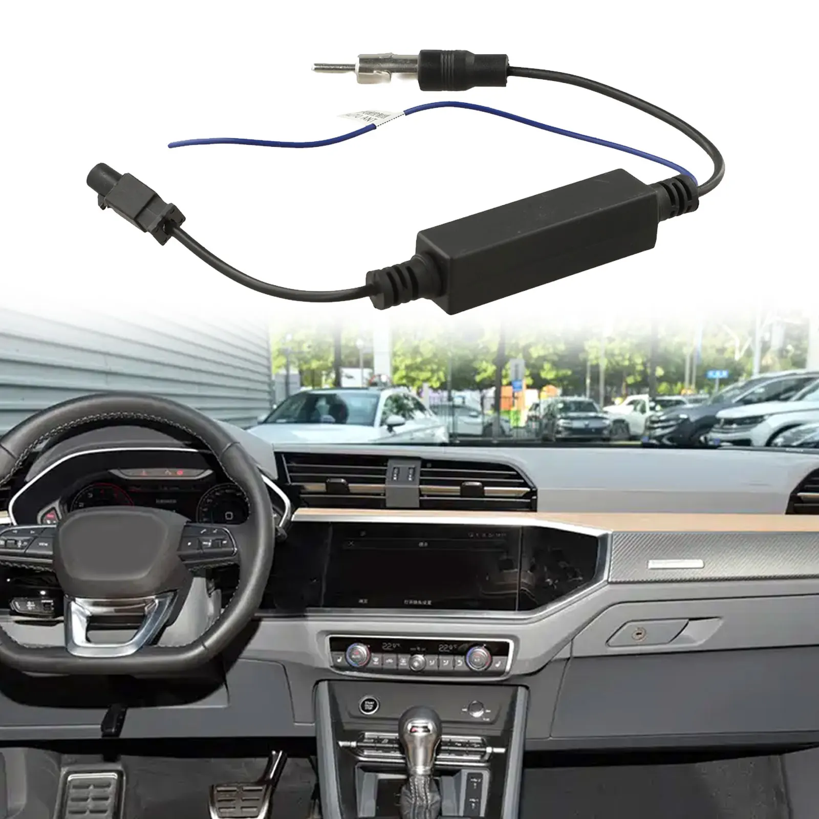 Car Radio for antenna Connector For Golf For Skoda RNS510 RCD510 310 Fak Ra Single Head W/ for amplifier FM Radio Host