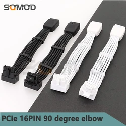 White Black ATX 3.0 12VHPWR 600W Male to Female 16 (12+4) Pin Cable, Suitable for RTX 4090TI/3090TI 12VHPWR Cable Comb