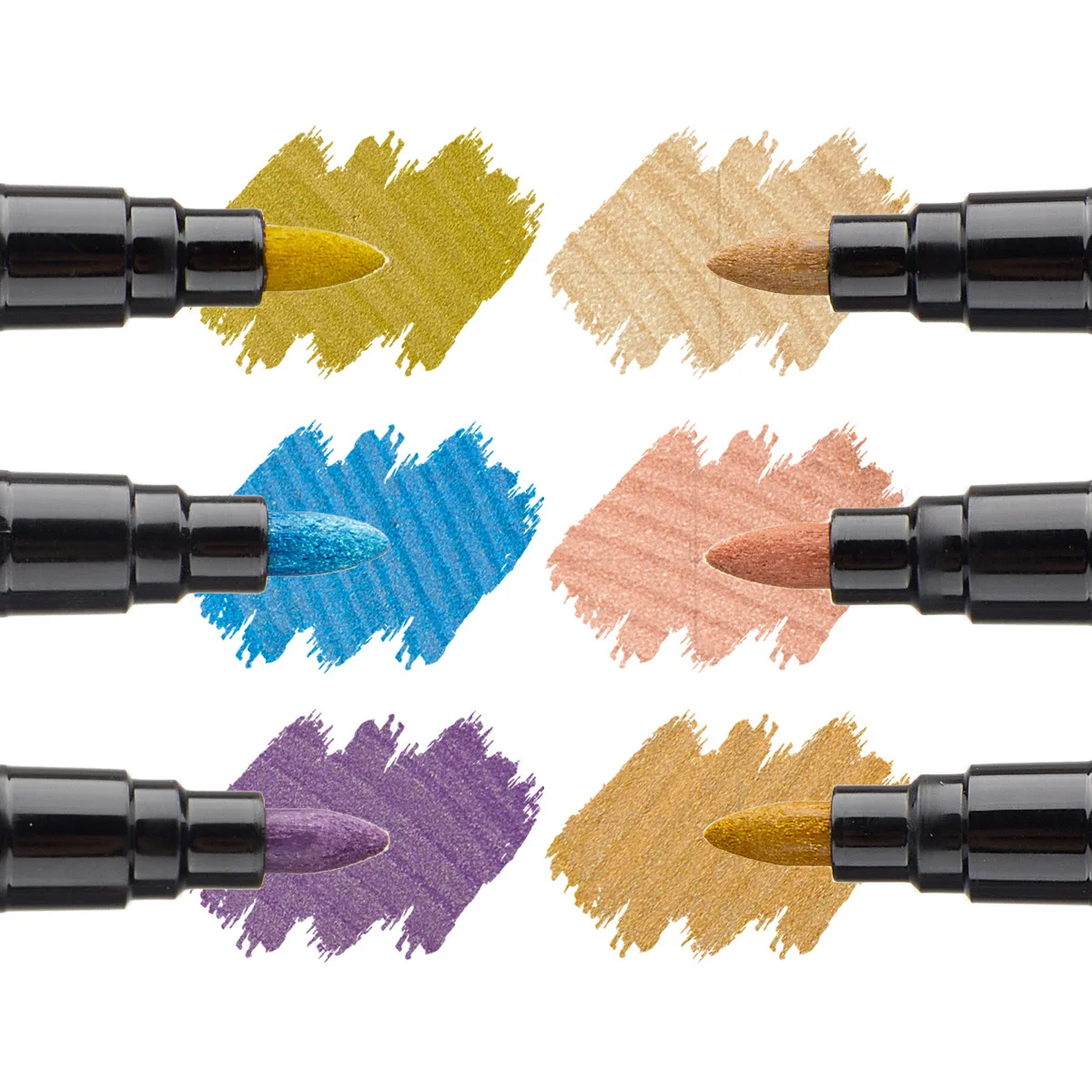 12/8 Colors Metallic Marker Pens Waterproof Non-Fading for Rock Glass Ceramic DIY Crafts Signature Pen Scrapbooking Stationery