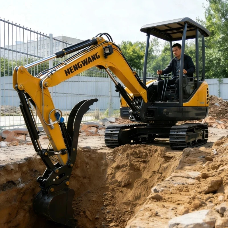 

3Ton Compact Mini Excavator Kubota Engine Multifunctional Small Digger Farm Garden Construction Machinery