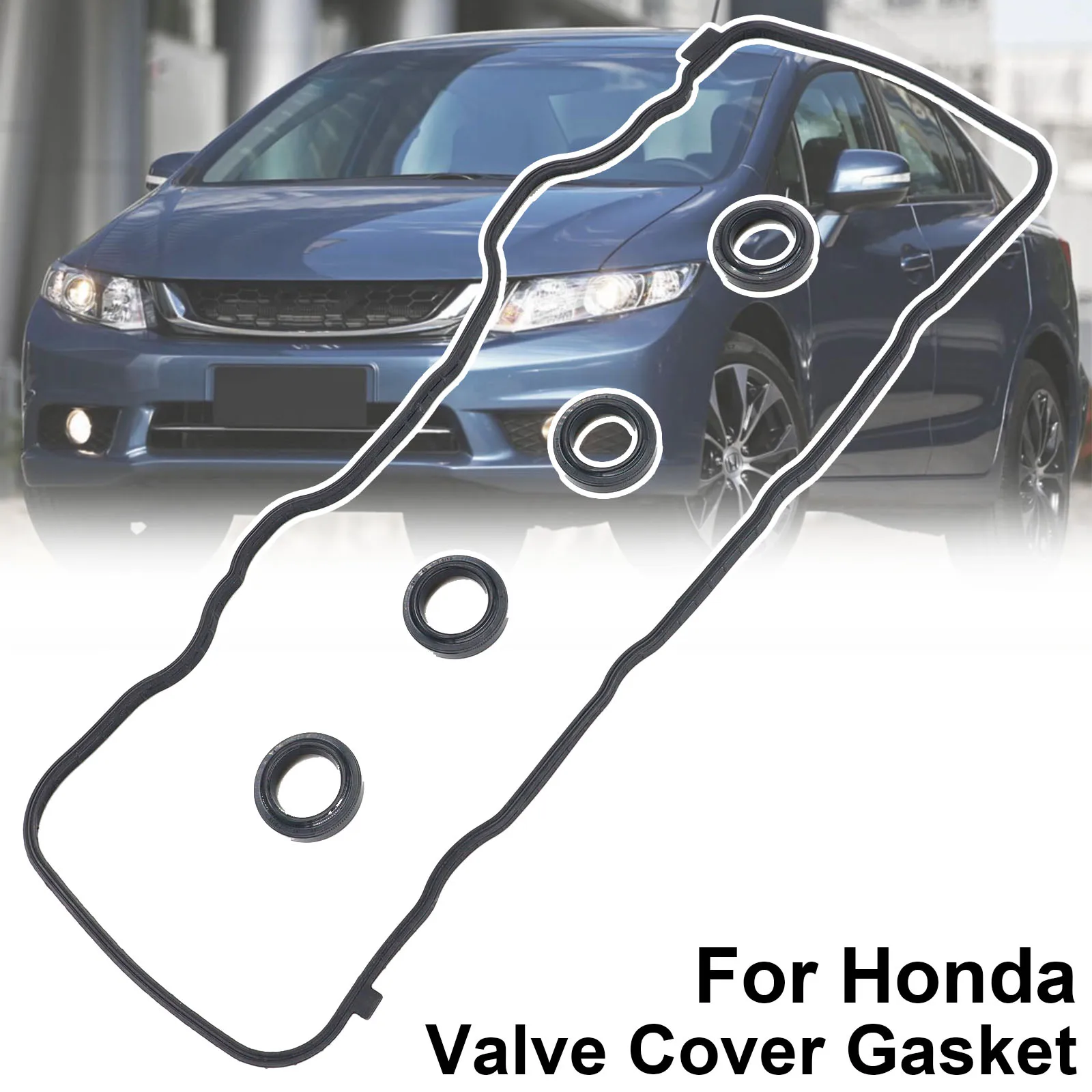 5pcs Car Engine Accessories Valve Cover Gasket Kit Set Parts For Honda Civic - 1.8L L4 1799cc 2006 2007 2008 2009-2015 VS50741R