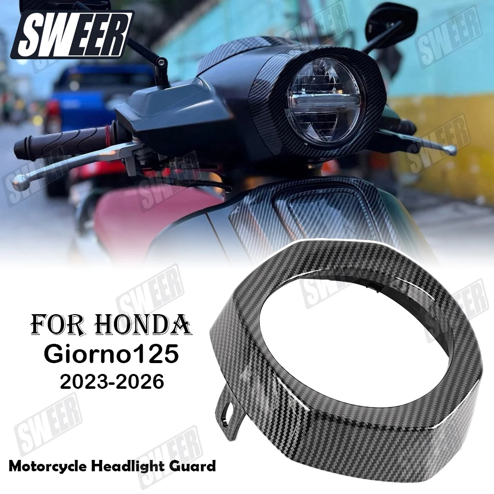 

Motorcycle Headlight Carbon Fiber Guard Fit For Honda Giorno125 2023-2026 Front Head Lamp Protection Cover Modified Accessories