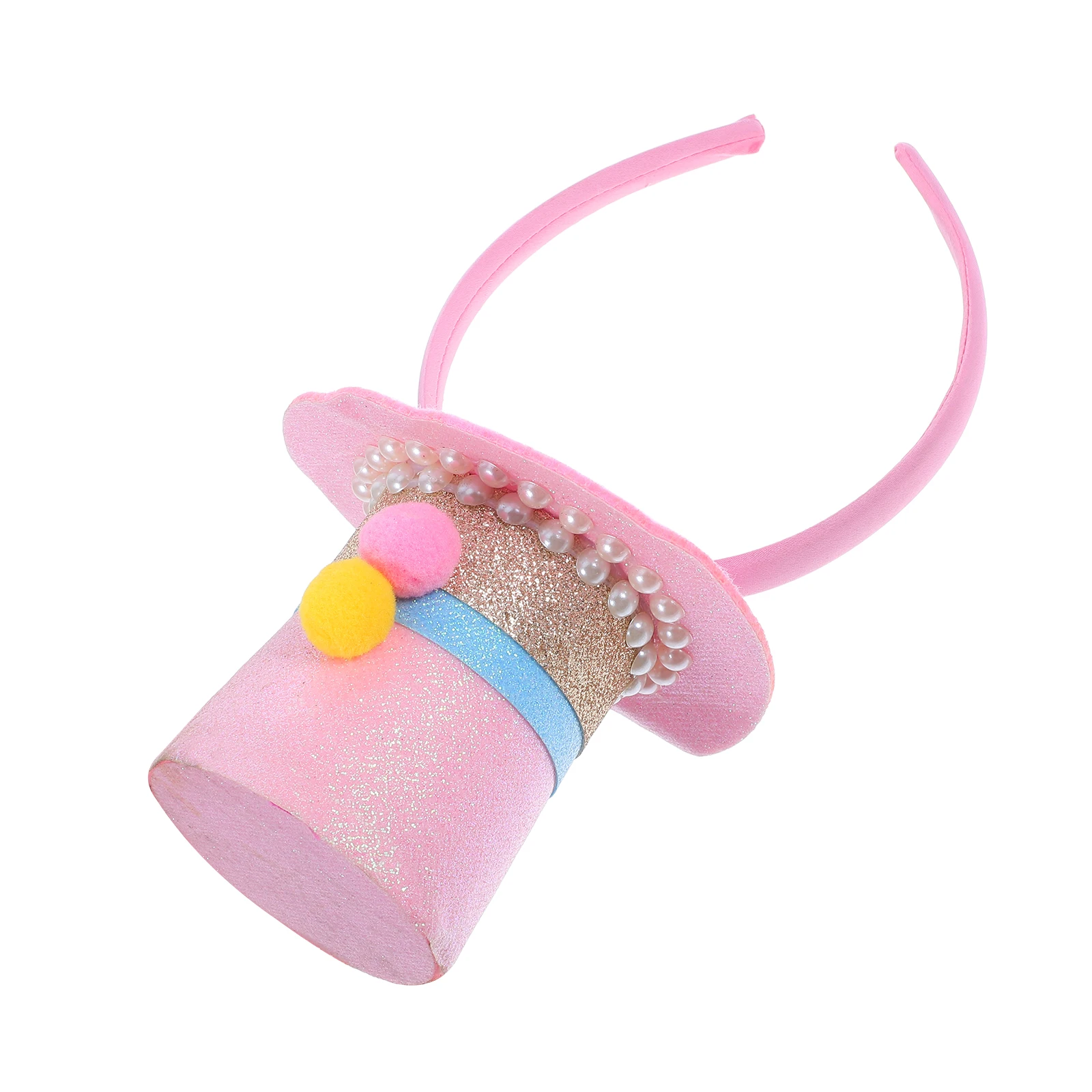 

Hat Headband Fascinator Non- Top Hat Birthday Party Supplies Sequin Mini Princess Girl Hair Accessories