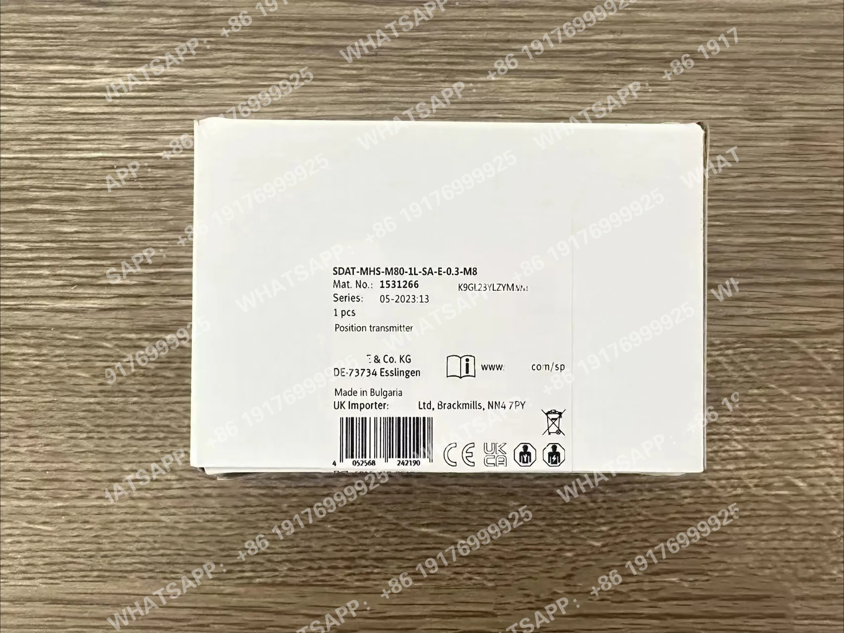 Marca SDAT-MHS-M100-1L-SA-E-0.3-M8 1531267 SDAT-MHS-M80-1L-SA-E-0.3-M8 1531266