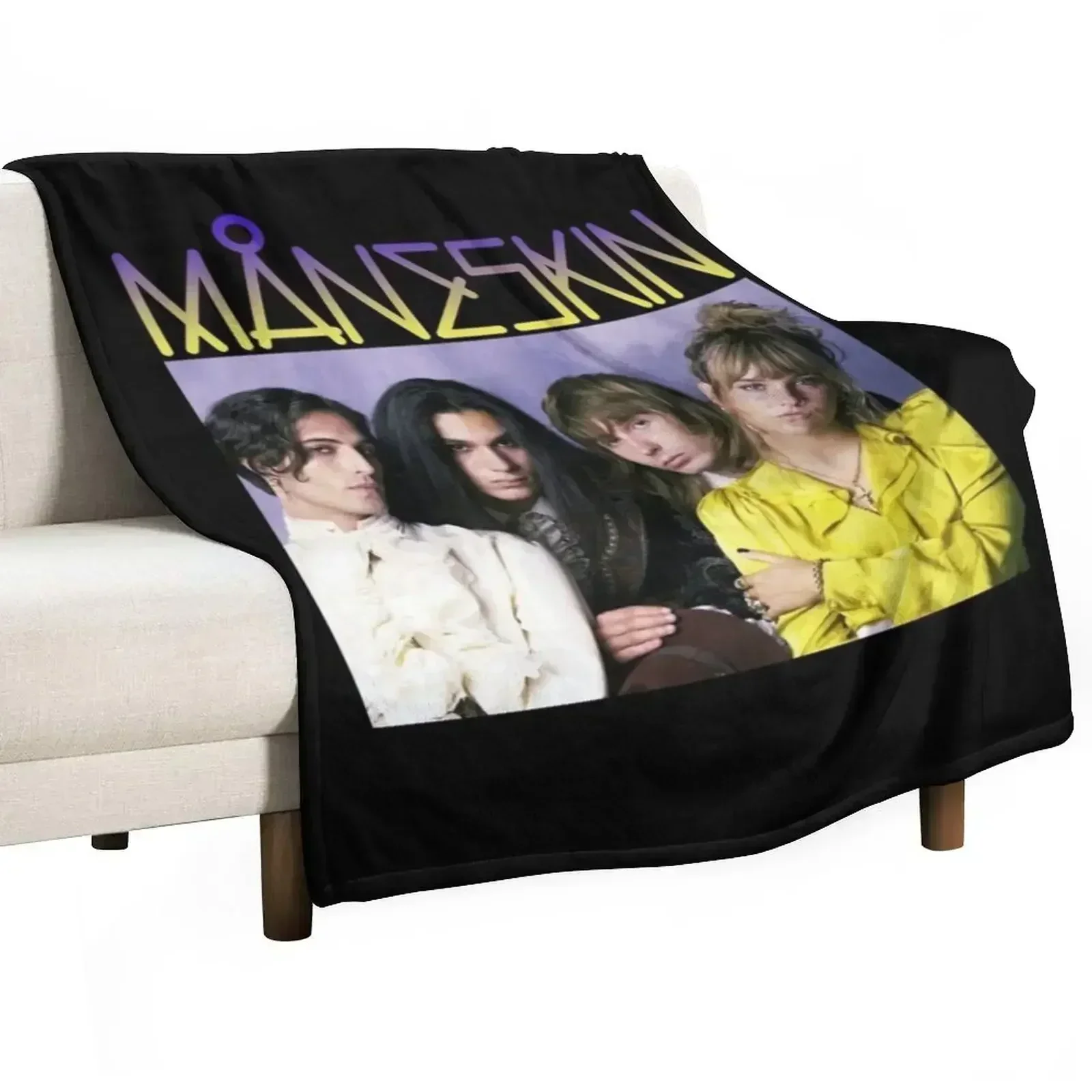 Maneskin Throw Blanket Blankets Sofas Of Decoration warm winter Cute Hairy Flannels Soft Plaid Blankets