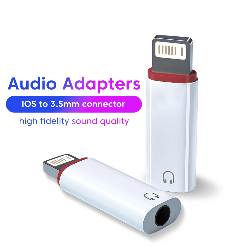 IOS To 3.5mm Jack AUX Audio Adapter For iPhone 14 13 Pro Max Type C To 3.5mm With Mic For Samsung Xiaomi Headphone Connector