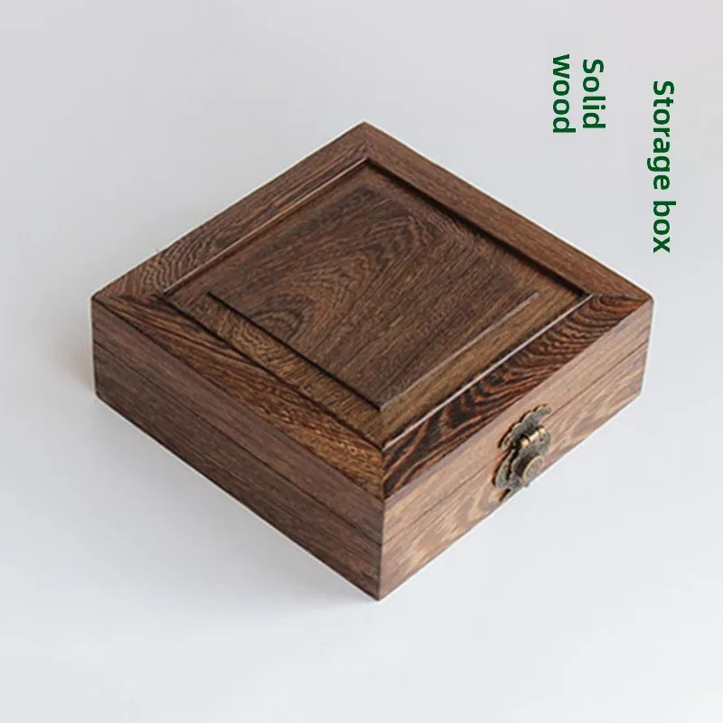 

Ming & Qing Classical Chicken-Wing Wood Jewelry Box, Collectible Jade and Seal Storage, Chinese-Style Tea Cake Holder Vintage