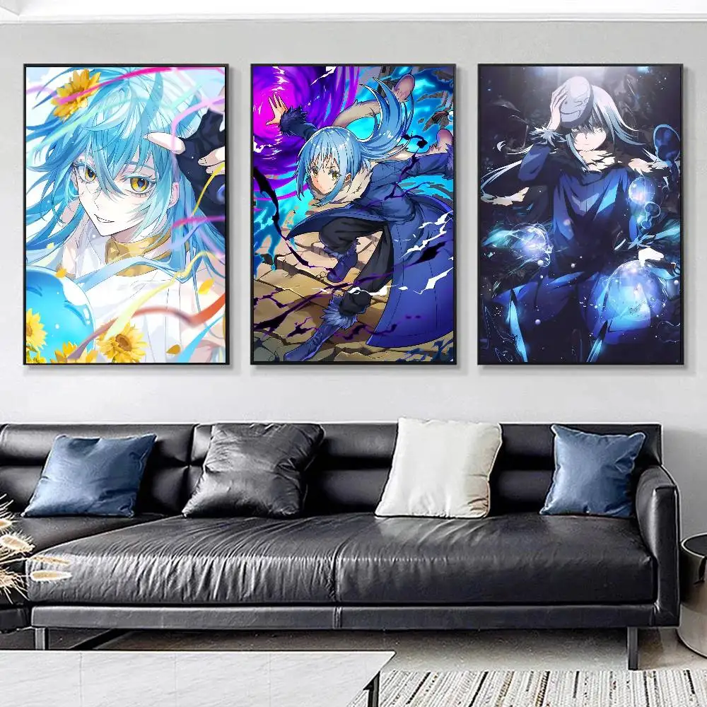 Anime T-That Time I Got R-Reincarnated As A Slime Rimuru Posters HD Print Vintage Wall Art Decor for Home Study Room