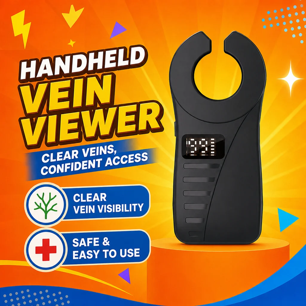 JUSTLANG Medical Vein Finder Portable Rechargeable 18 LED Blood Vessel Visualizer Handheld Infrared Viewer Injection Scanner