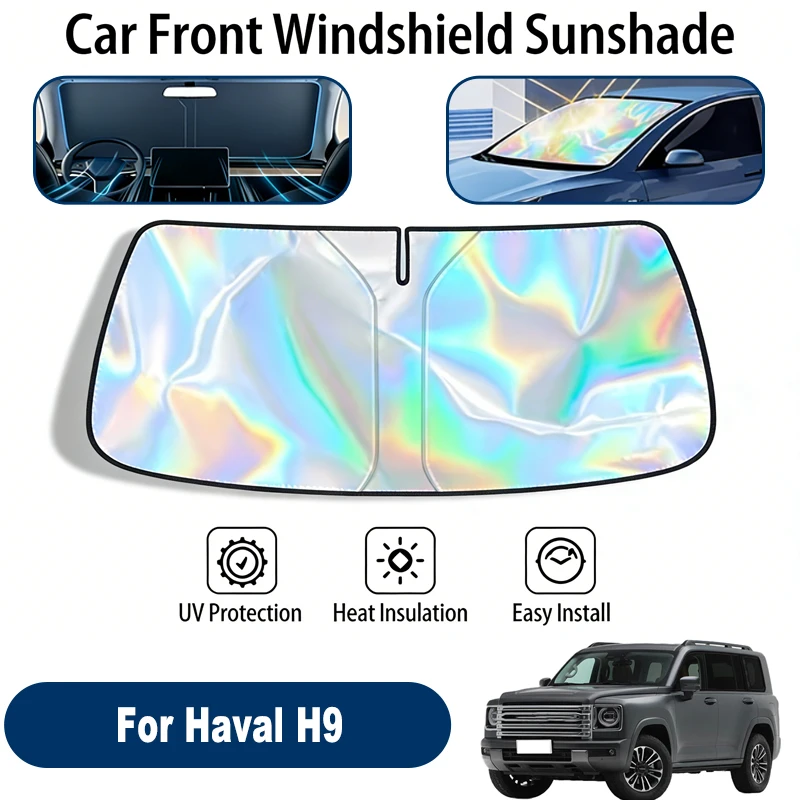 Windshield Sun Shade For Haval H9 Foldable UV Reflective Front Window Sun Protection Cover Accessories