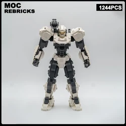 Machine Armour Series WhIte Ranger MOC Building Block Assembly Model Super Robot Brick Toys Children Toy Christmas Gift