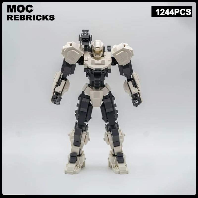 Machine Armour Series WhIte Ranger MOC Building Block Assembly Model Super Robot Brick Toys Children Toy Christmas Gift