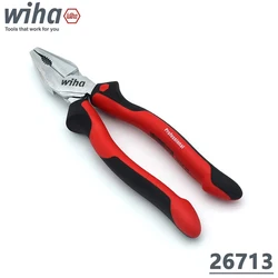 WIHA 26713 200mm Universal Pliers Professional High-leverage Wire Cutters Suitable for Flat and Round Cables Hand Tools