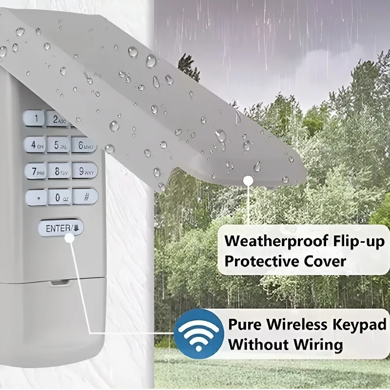 878Max Wireless Keypad for 376Lm 377Lm 877Lm 971Lm 977Lm 878Max Keyless Garage Door Opener Remote Control Entry System
