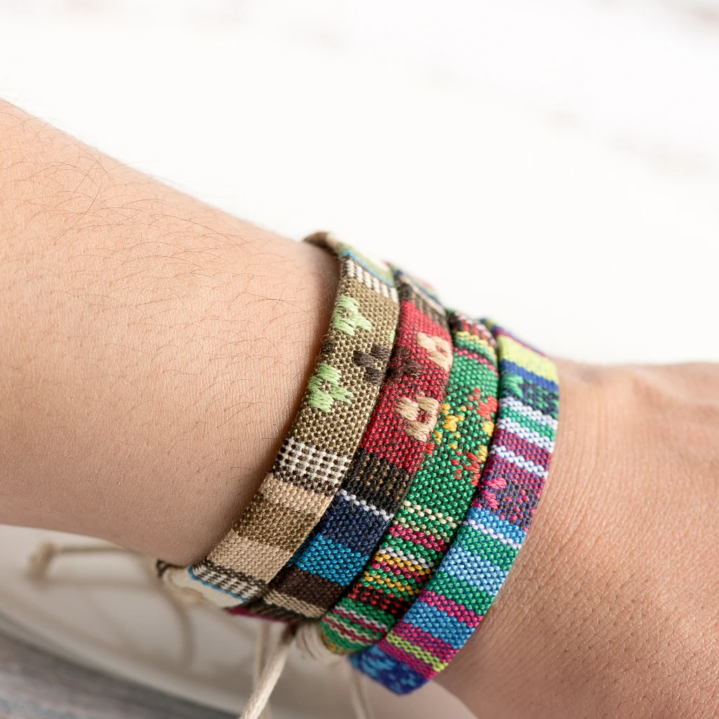 Vintage Charms Adjustable Handmade Macrame Rope Bracelet thread Bracelets lot wholesale #KY212 - Image 5