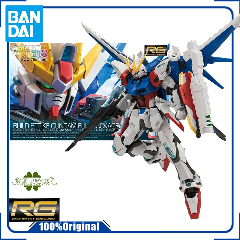 

Bandai Original RG Standard Version 23 Full Equipment Build Strike Gundam Anime Action Figure Assembly Model Toys Gifts