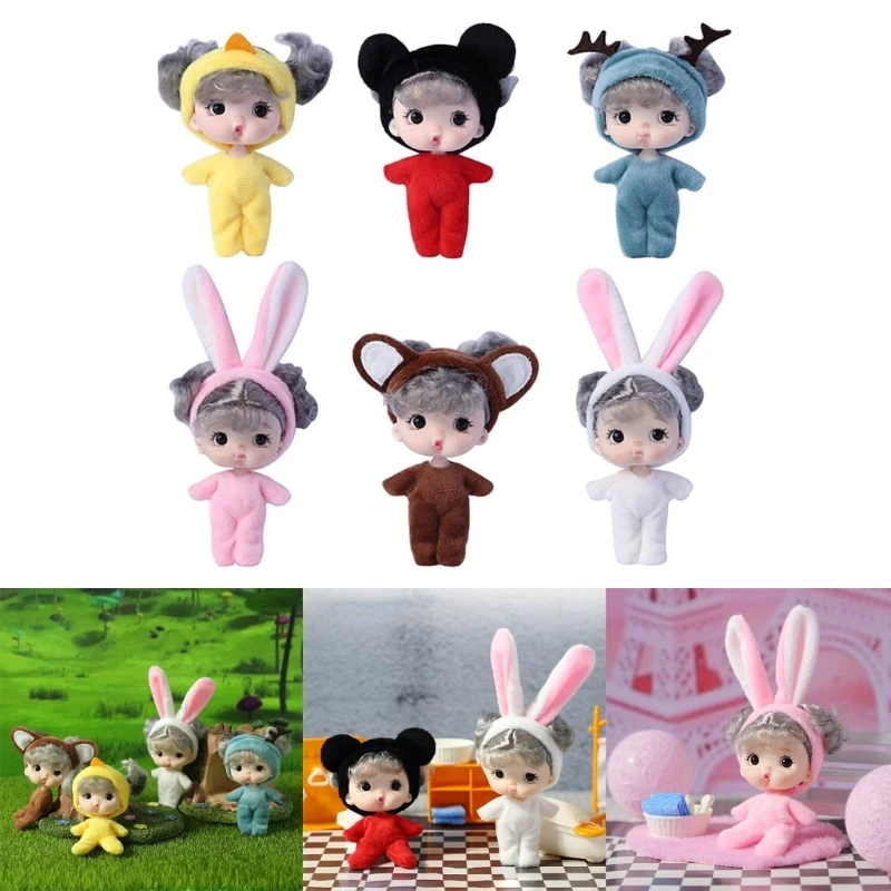 4Inch Mini Reborns Búp Bê Bé Chất Liệu Nhựa Có Thể Giặt Thực Tế Búp Bê Bé Với Quần Áo Đồ Chơi Quà Tặng Cho Bé Gái Bé Trai