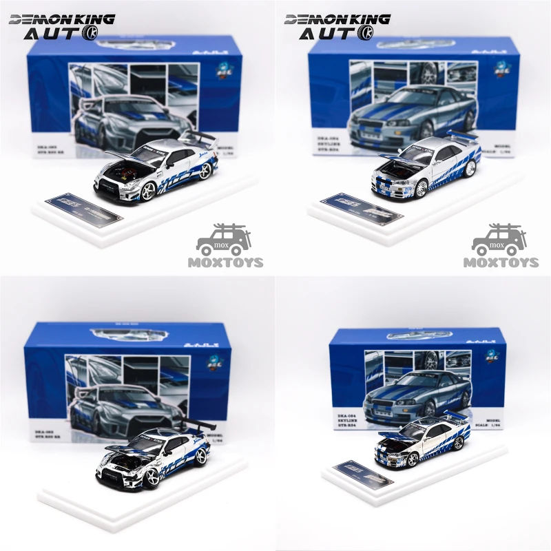 

Demon King Auto 1:64 LBWK 35 RR Metal Blueberry / Skyline R34 Z-Tune Diecast Model Car