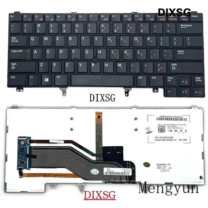 US Layout Replacement Keyboard with Backlight Pointer fo Dell Latitude E5420 E5430 E6220 E6320 E6330 E6420 E6430 E6440 Series