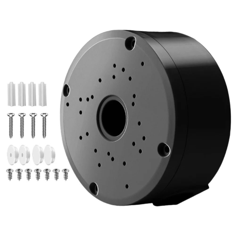 4Pcs White Black ABS Camera Junction Box Waterproof Hemispherical Mounting Case For Home Garage Business Surveillance Storage