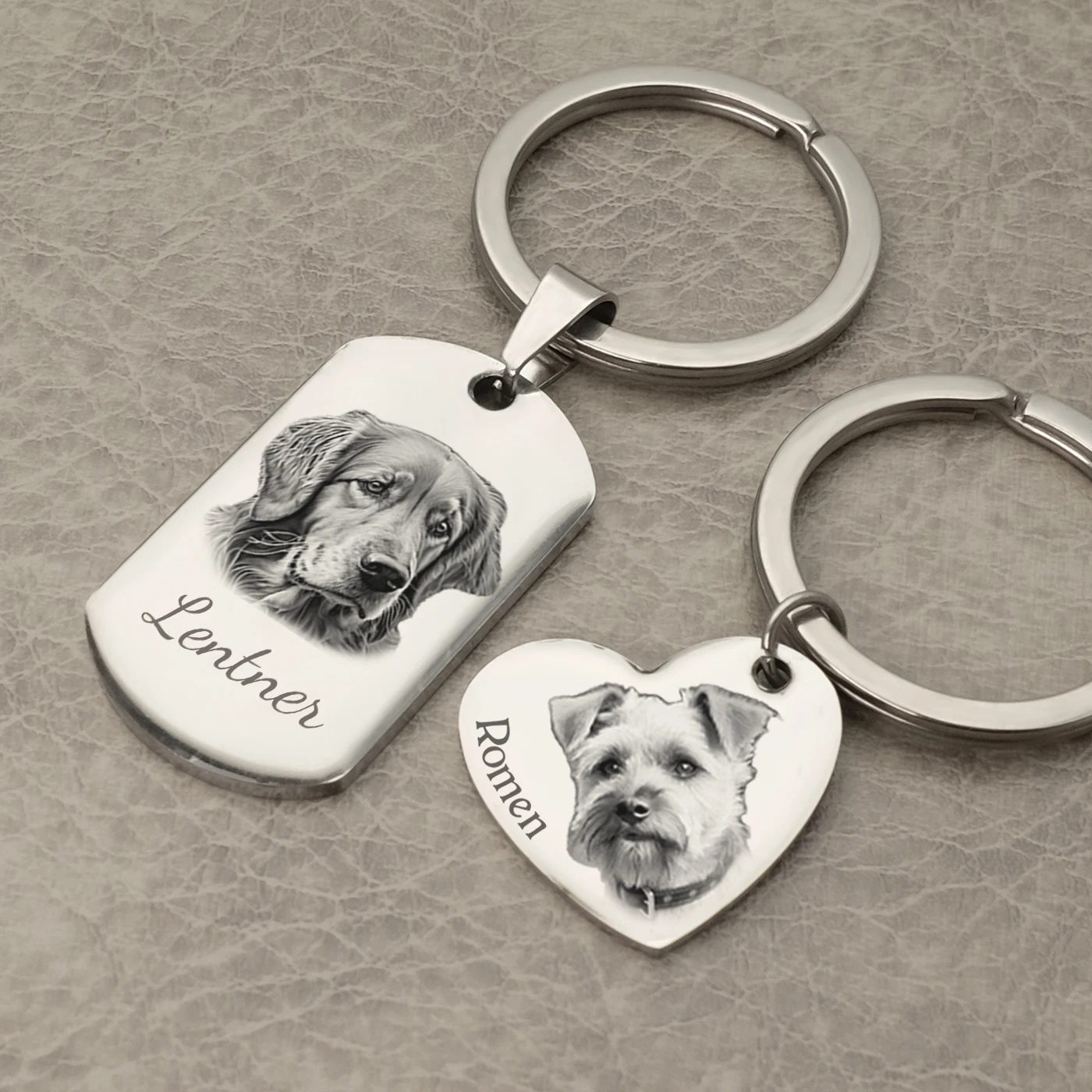 Custom Keychain with Photo,Cat Picture Keychain,Personalized Dog Memorial Gifts,Keychain Your Name, Father Boyfriend  Gift