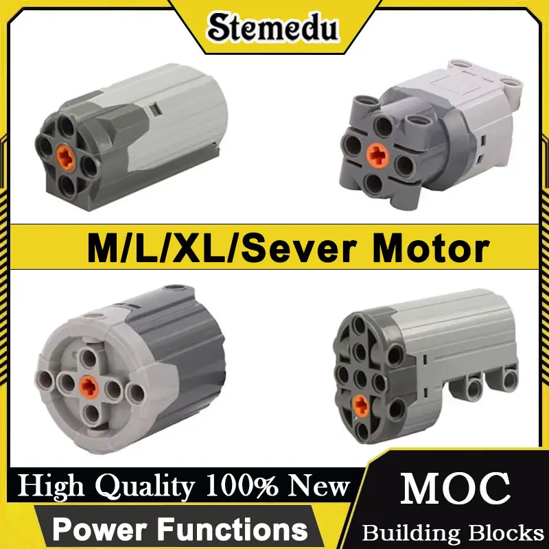 Kit de función de potencia MOC, juego completo de motores M/L/XL/kit Servo, bloques compatibles con todas las principales marcas de ladrillos de construcción