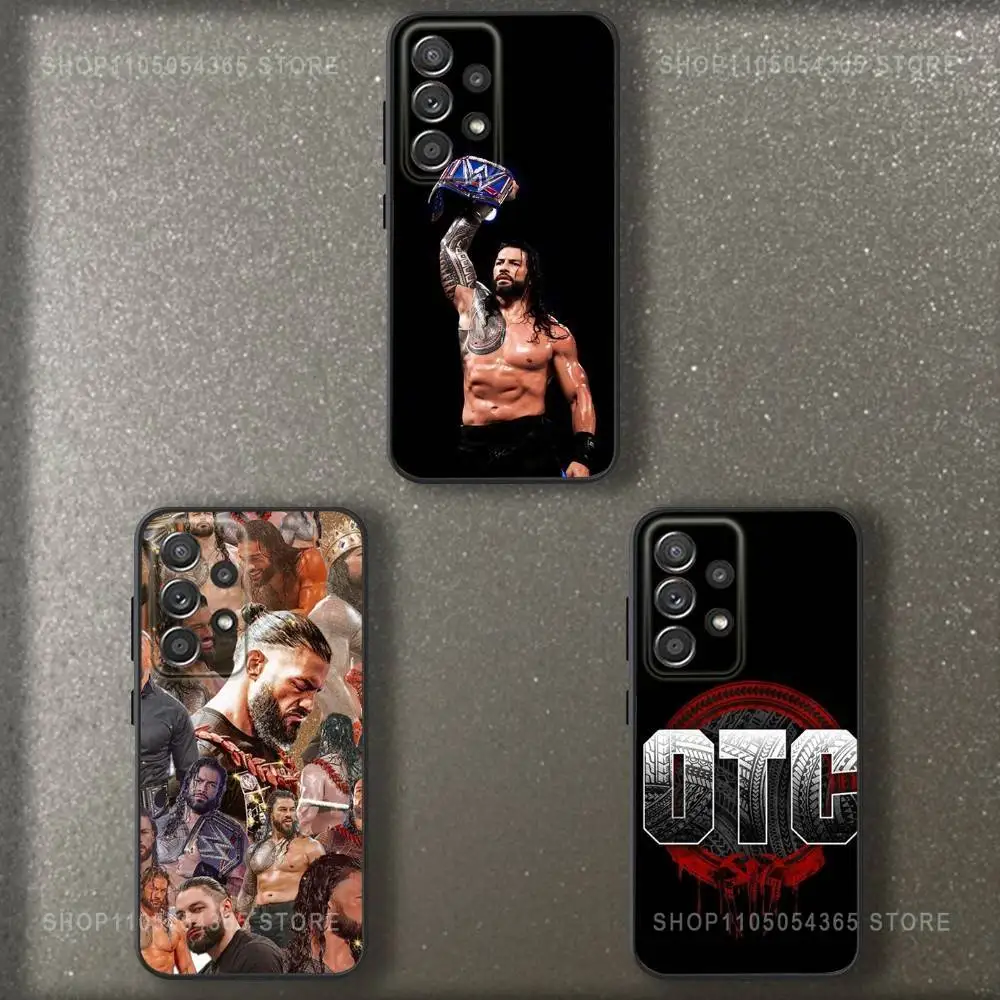 

R-Roman Reigns Phone Case For Samsung S 25,24,23,22,30,21,10,9,Ultra,Plus,Lite,FE,4,5 G Soft Black Case