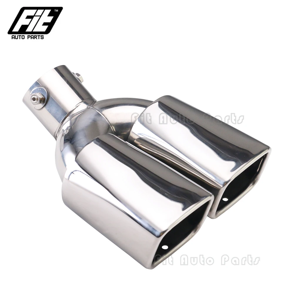 

Universal Car Square Exhaust Muffler Tip 63mm double tail pipe modified auto parts