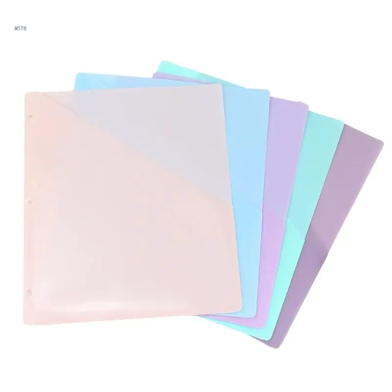 5 Stück Binder-Teiler für 3-Ring-Binder, Briefgröße, bunte Binder-Teiler, 3 Löcher, Binder-Teiler mit Einzel-Dropship