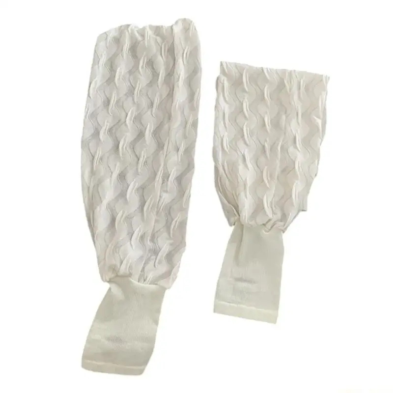 31BF Sun Shielding Arm Sleeves Arm Covers Women Comfortable Ice Silk Cooling Gloves