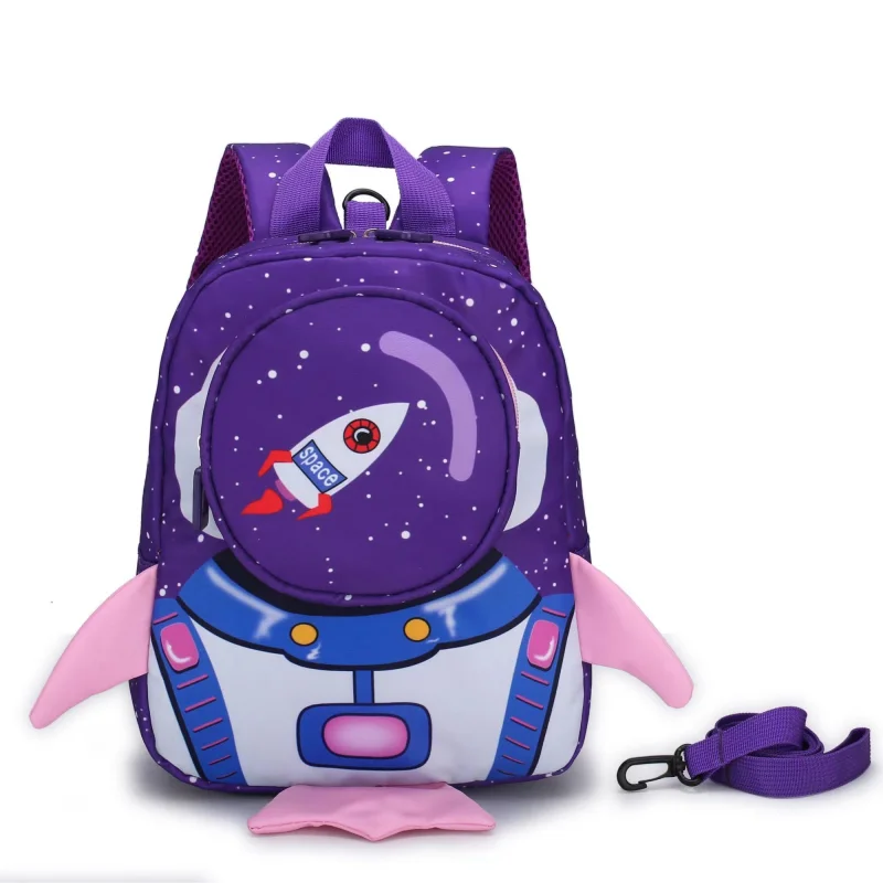 Rh-Mochi Kids Backpack With Safety Guide 3d With Drawing / Rocket / Lightweight / School