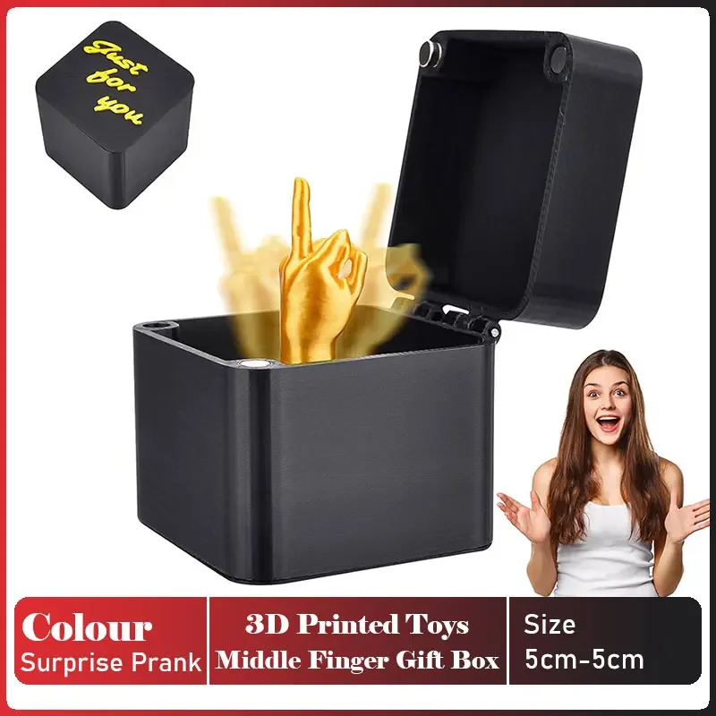 

Middle Finger in A Box Fun and creative gift office desk decoration home decor Prank Gag Quirky Gifts for Men Children Gifts