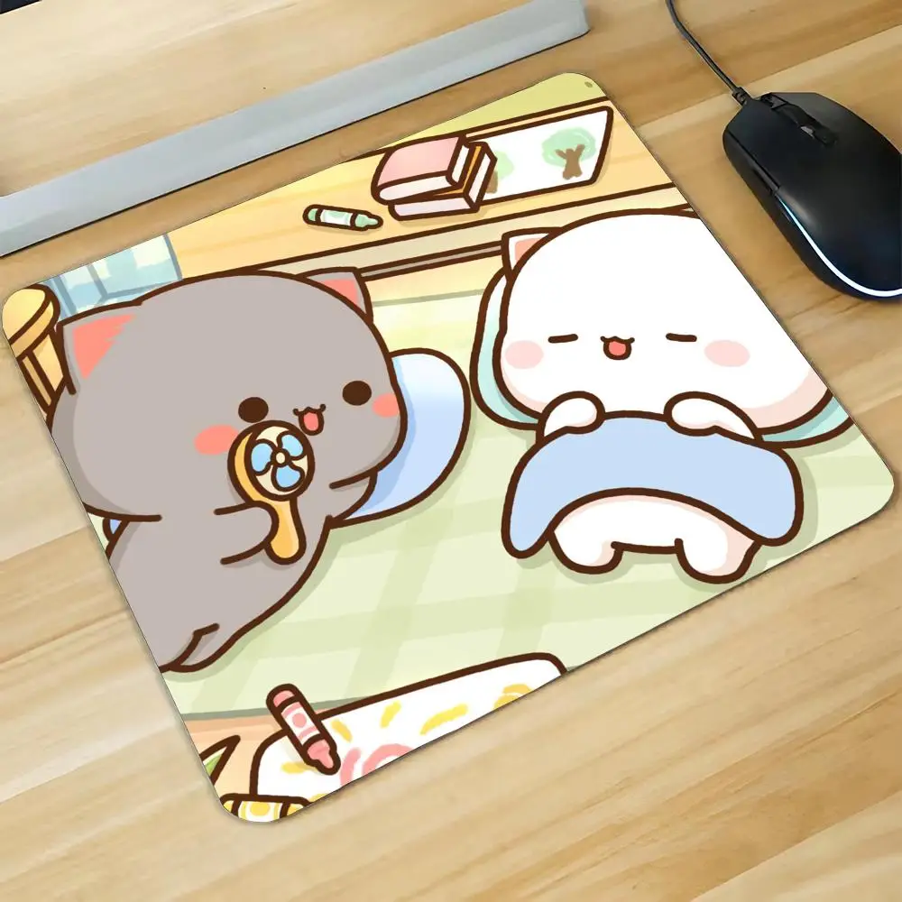 Peach And Goma Cat Mouse Pad Gaming Laptops Keyboard Mat Deskmat Pc Accessories Desk Protector Mousepad Gamer Mats Anime
